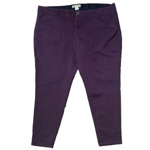 Democracy Jeans Women's 24W Purple "Ab"solution Brushed Stretch Twill Jeggings